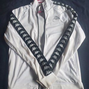 WHITE KAPPA TRACKSUIT ZIP UP JACKET
